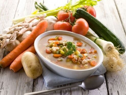 Vegetable and wax soup